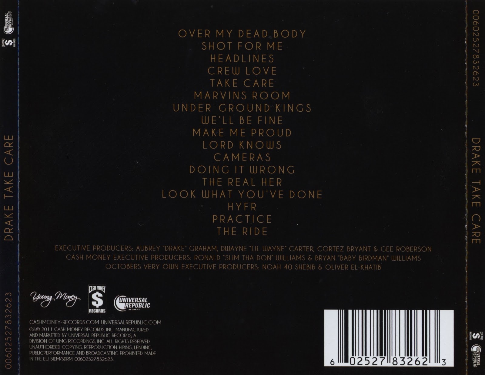 Jonny's A2 Media: DRAKE - FRONT COVER DIGIPACK ANALYSIS Drake Take Care Album Back Cover